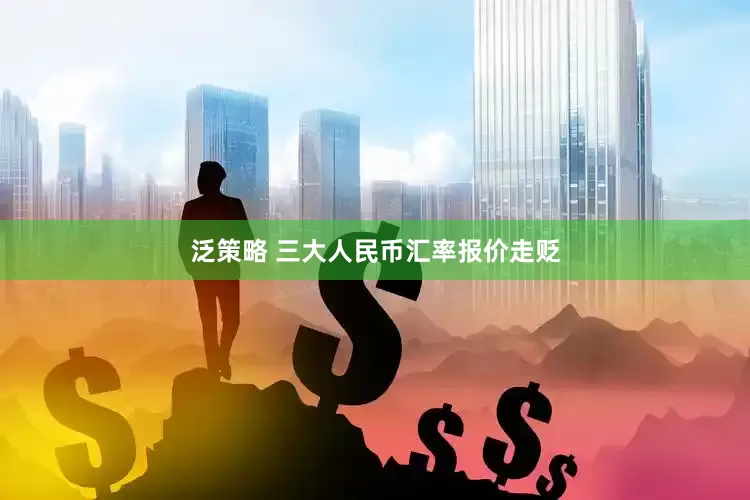 泛策略 三大人民币汇率报价走贬